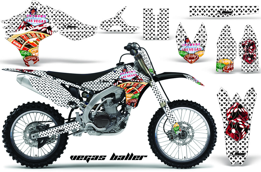 Yamaha YZ450F 2010 Graphics VEGAS BALLER-WHITE-CK-NP